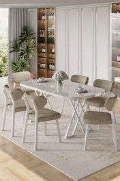Hanah Home Axton - Blanco, Capuchino